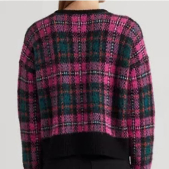 Lauren Ralph Lauren Black Label Alpaca Wool Blend Plaid CrewNeck Sweater Size XL - Picture 3 of 9